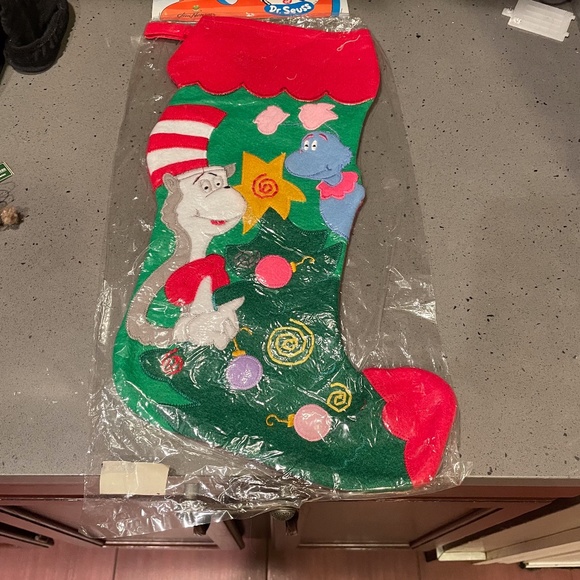 Vintage Cat in The Hat stocking - Picture 1 of 6